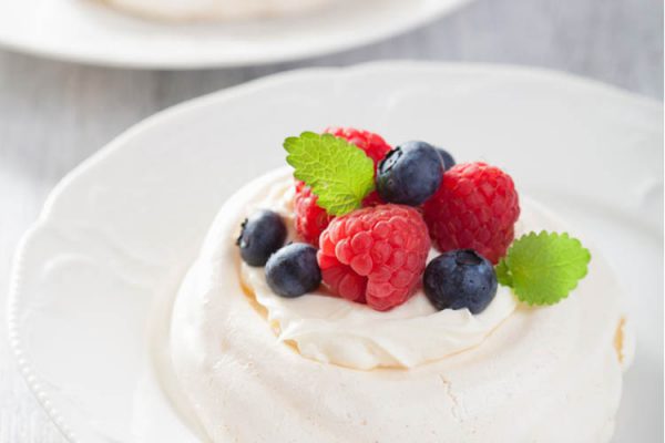 Coconut Whip Cream and Berries