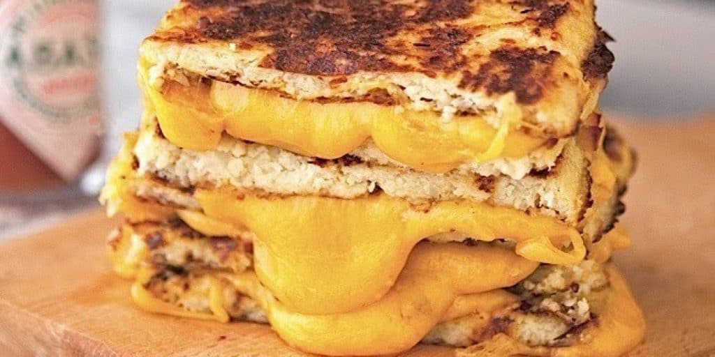 Low Carb Cauliflower Grilled Cheese