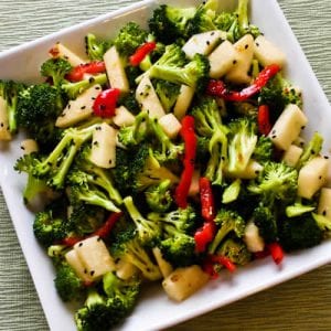 Keto spicy broccoli jicama salad