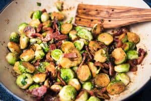 buttered bacon brussel sprouts